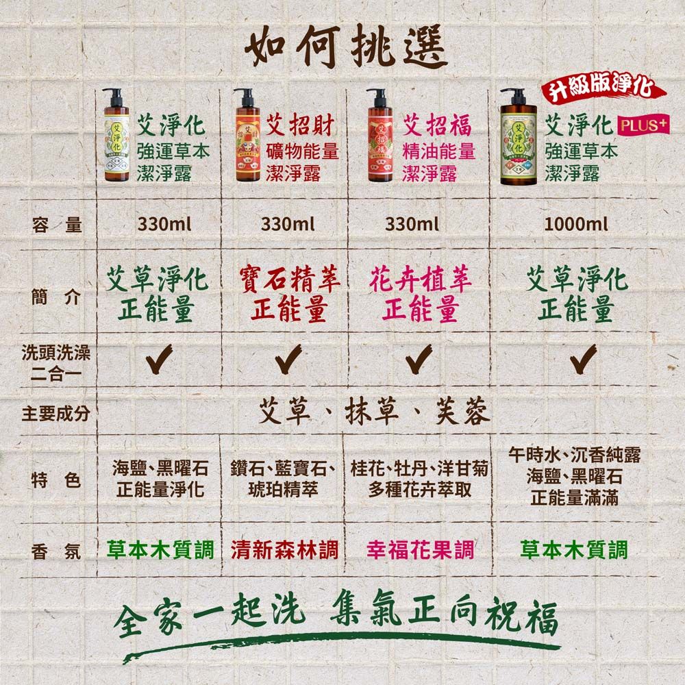 Maywufa 美吾髮 艾系列 艾淨化午時水PLUS強運草本洗沐2合1潔淨露1000ml (無矽靈/艾草/抹草/芙蓉/月桂/海鹽/黑曜石/午時水)