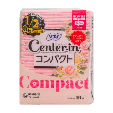 【日本Center-In】柔軟花香  量多日用_24.5cm (16枚入)