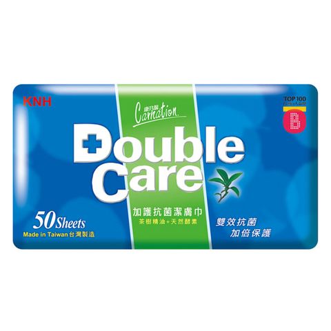 《康乃馨》抗菌濕巾 Double Care (50片x12包/箱)