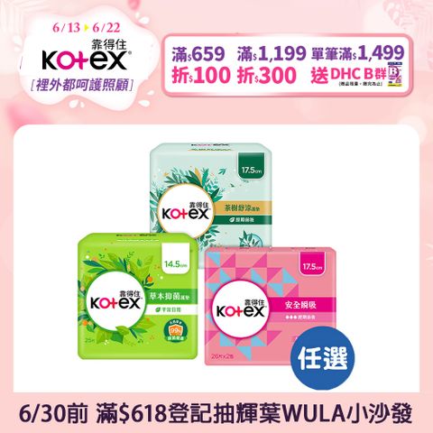 靠得住 安全瞬吸/茶樹舒涼/草本抑 菌 護墊箱購任選