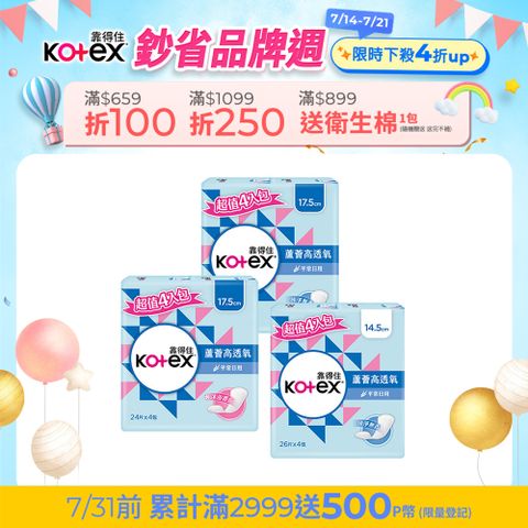 靠得住 蘆薈高透氧護墊 標準無香/加長型無香/沐浴香氛 24包/箱
