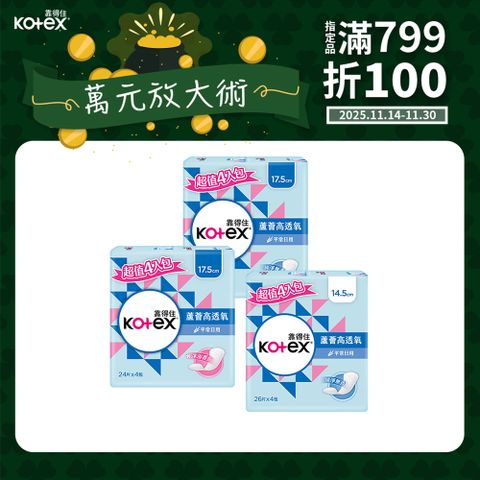 靠得住 蘆薈高透氧護墊 標準無香/加長型無香/沐浴香氛 24包/箱