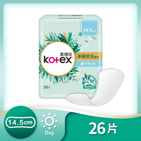 靠得住 Kotex 茶樹舒涼護墊14.5cm 26片/包
