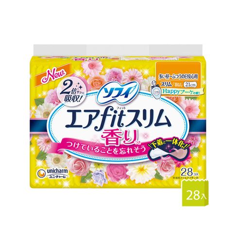 日本airfit超薄衛生棉(幸福花束香氛)21CM-28枚