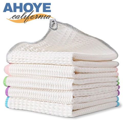 【Ahoye】大加加厚木纖維廚房抹布 30x30-混色五條裝