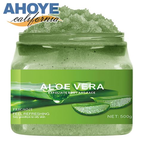 【AHOYE】天然海鹽蘆薈身體磨砂膏 500g (角質 去角質 磨砂膏)