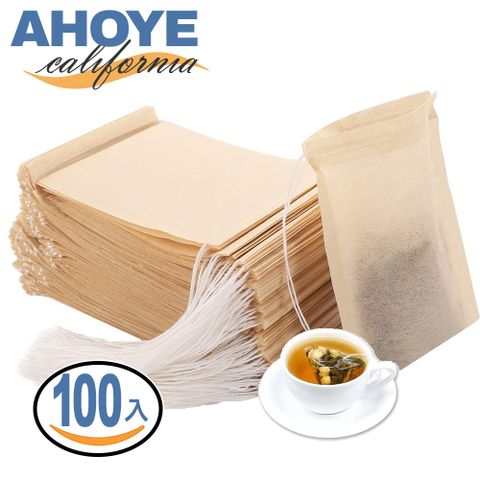 AHOYE 未漂白環保木漿泡茶袋 100入 (泡茶包 泡茶器)