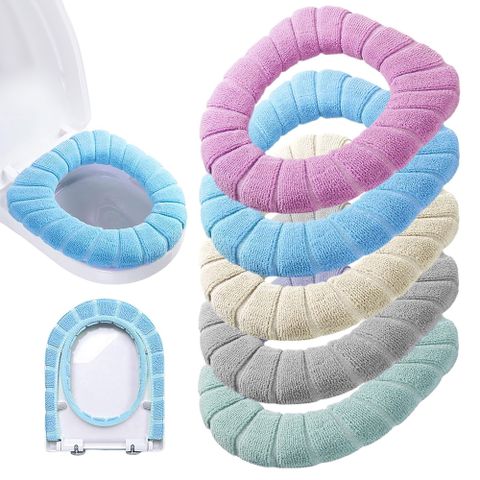 【AHOYE】四季柔軟針織馬桶坐墊 2入 (馬桶墊 馬桶套)