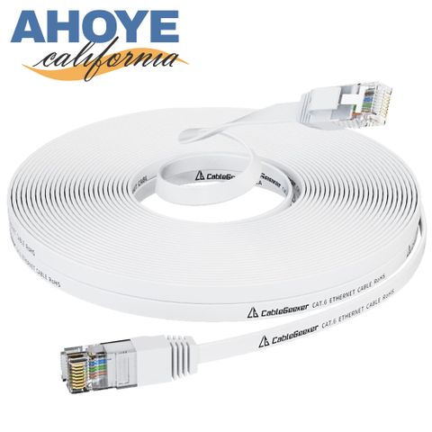 AHOYE CAT6扁平乙太網路線 1Gbps/1000Mbps 10M (NAS伺服器)