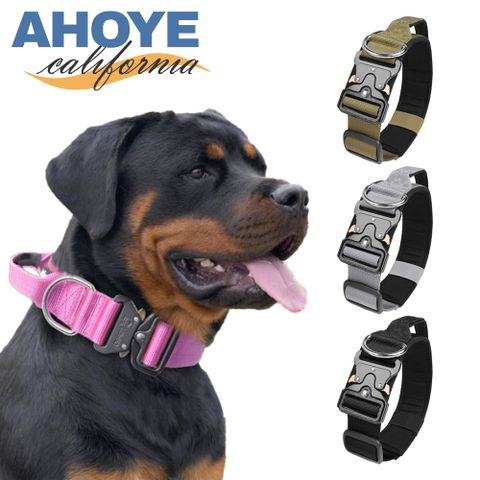 【AHOYE】厚款可調節金屬扣寵物頸圈 54-62CM (寵物配件 頸圈 脖圈 頸環)