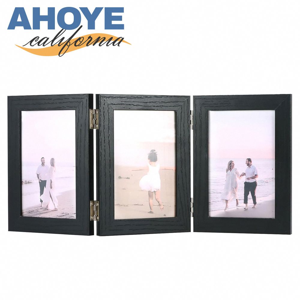 AHOYE 4X6可折疊多格拼貼創意相框 (組合框 畫框 桌立相框 木質相框)