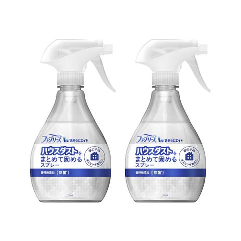 Febreze 風倍清 (2瓶超值組)日本-布織品灰塵凝結噴霧-無香味(白頭)370ml/瓶(除塵輔助清潔劑,可搭配除塵滾筒或吸塵器使用)