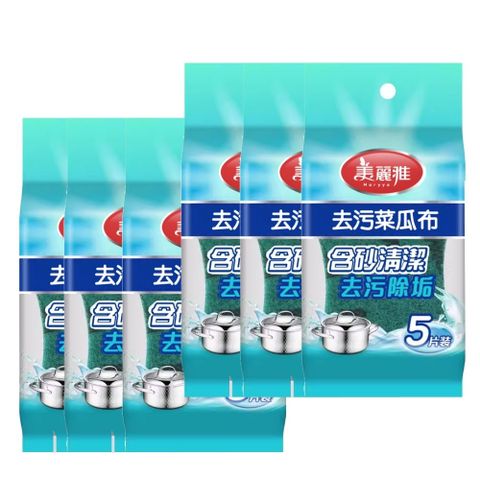 Maryya美麗雅 強力去污菜瓜布30入組(去污除垢 金剛砂纖維材質 鍋底灶台去污菜瓜布)