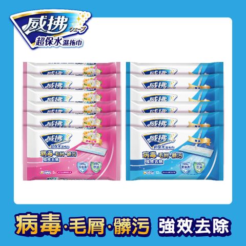 威拂 超保水濕拖巾12片x10包/組 (清新花香/無香)