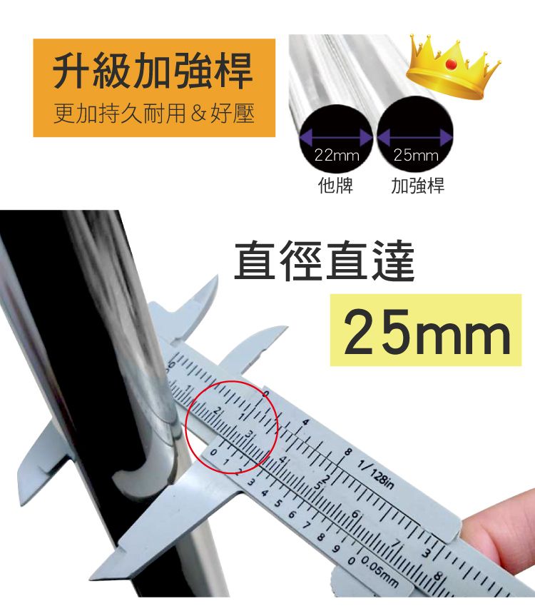 升級加強桿更加持久耐用&好壓2mm25mm他牌加強桿直徑直達25mm8 1/128in 1 2 3 4 5 6 7 8 9 00.05mm