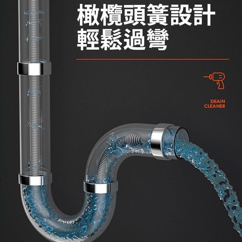 Tounichi 東日 家用疏通機 充電手持款 下水道廚房馬桶管道疏通器 空心鑽4.5米