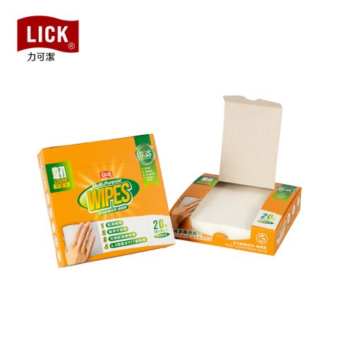 LICK多功能擦拭布X柔韌款-20張/盒