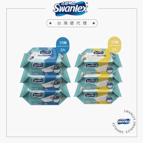 韓國Swanlex 乾加濕更乾淨｜靜電除塵紙 抗菌濕拖巾