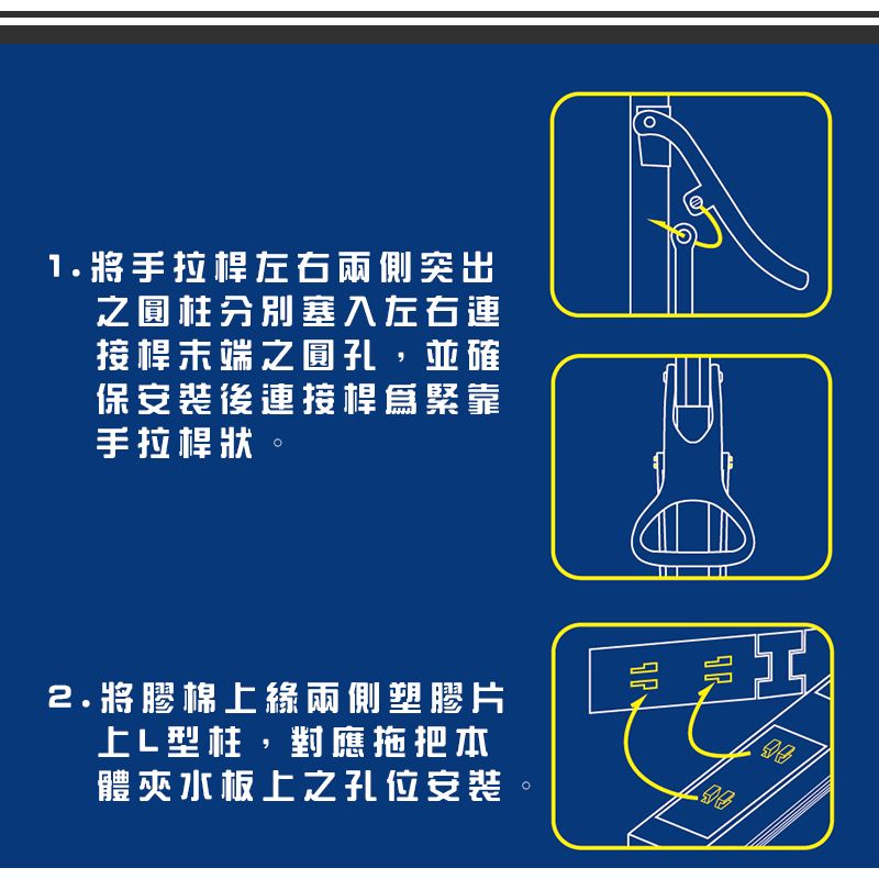 金獎 美型夾式膠棉拖把超值組(1拖1桶2棉)