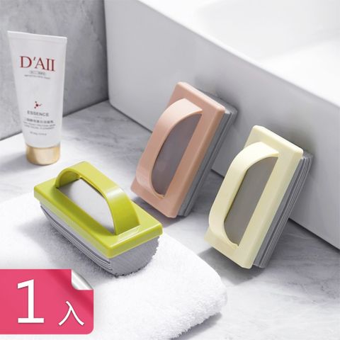 【茉家】弧形手柄綿密起泡海綿擦-1入