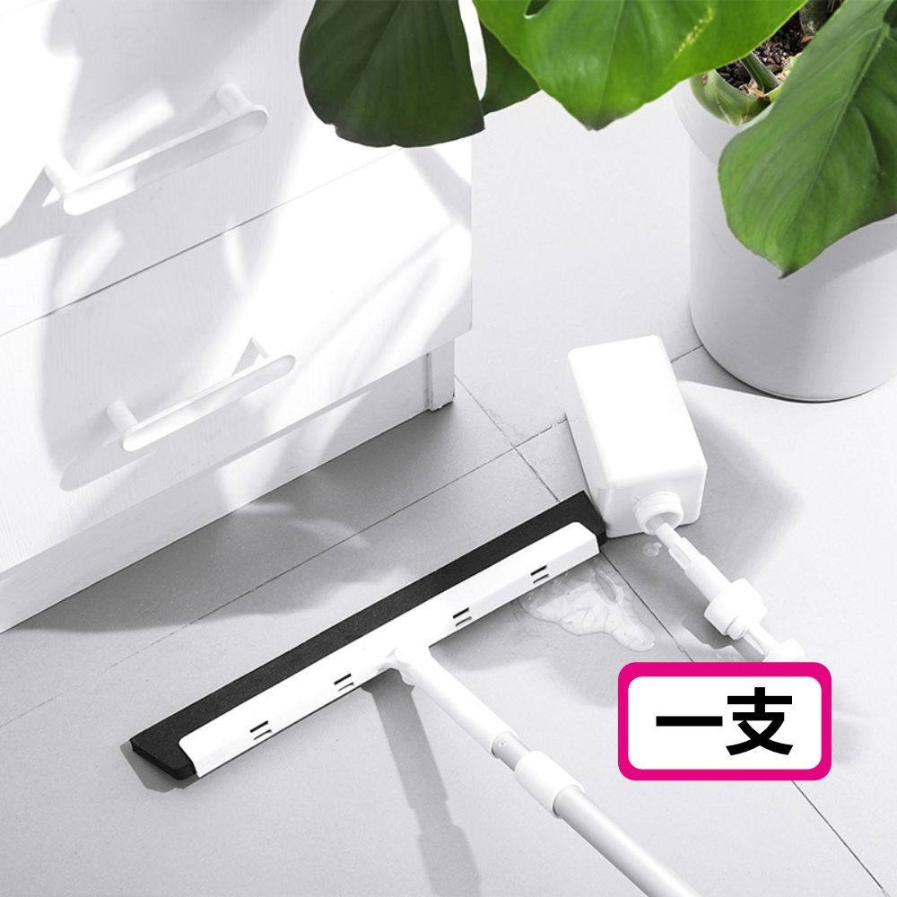  可換頭乾濕兩用刮水器魔術掃把-1支