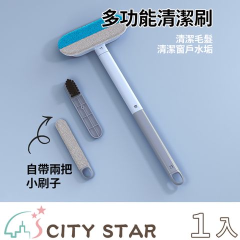 CITY STAR 二合一玻璃清潔寵物除毛刷-1入