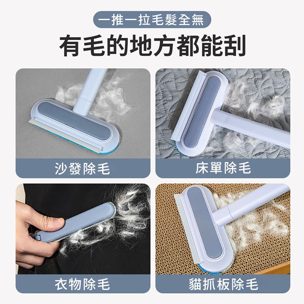 CITY STAR 二合一玻璃清潔寵物除毛刷-2入