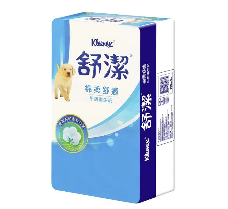Kleenex 舒潔 棉柔舒適平版衛生紙 300抽x6包x8串/箱