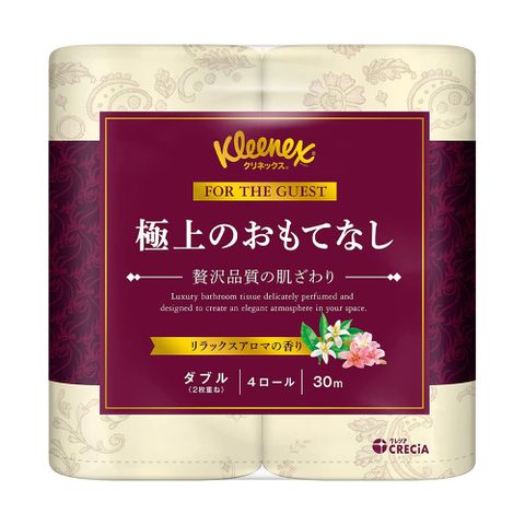 日本進口 日本製紙 Crecia 香味雙層滾筒衛生紙-奢華(4捲入1袋)