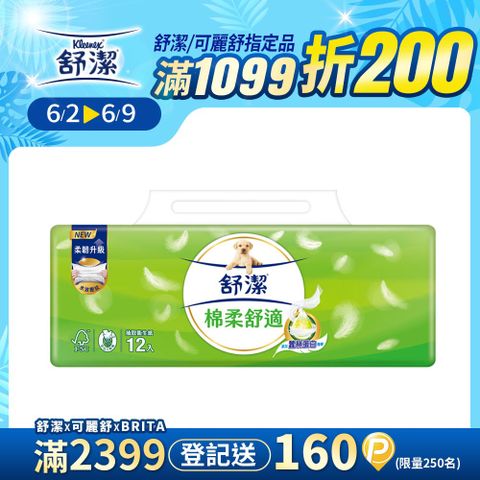 Kleenex 舒潔 棉柔舒適抽取衛生紙100抽x12包x6串/箱