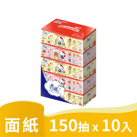 春風 Hello Kitty盒裝面紙(150抽x5盒x2串)