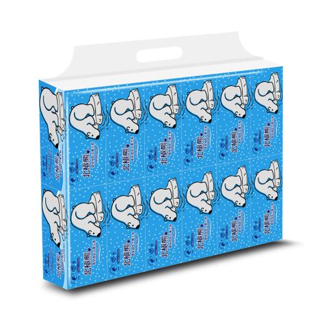 《百吉牌》【北極熊】環保抽取式衛生紙100抽*12包/串
