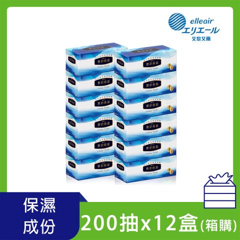 elleair 大王艾黎艾爾 日本大王 奢侈保濕柔霜面紙 200抽x12盒(箱購)