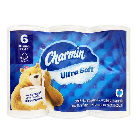 Charmin 超柔軟捲筒衛生紙 (205張x6捲)
