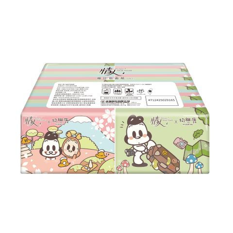 【春風】情人X狗與鹿袖珍包面紙 10抽x30包x4串
