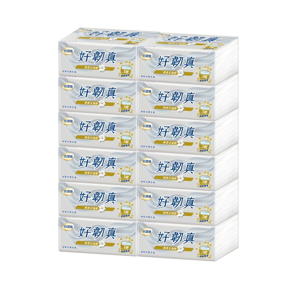 倍潔雅 三層抽取衛生紙(100抽x72包)