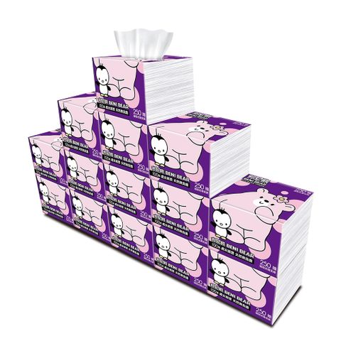 【Benibear 邦尼熊】超柔紙巾衛生紙-米麗版(250抽x90包/箱)
