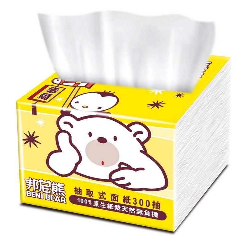Benibear 邦尼熊 抽取式餐巾紙(300抽x30包/箱)
