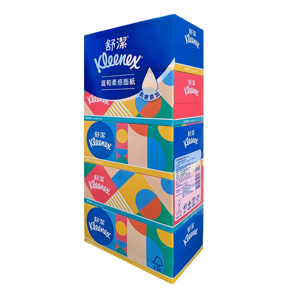 Kleenex 舒潔 溫和柔感抽取式盒裝面紙 180抽x5盒x2串(盒裝面紙)