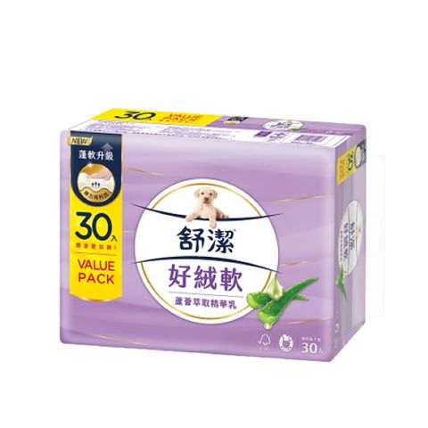 Kleenex 舒潔 好絨軟蘆薈萃取抽取衛生紙 100抽x30包/串