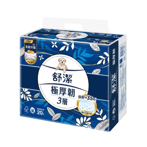 Kleenex 舒潔 三層極厚韌抽取衛生紙 100抽x20包/串