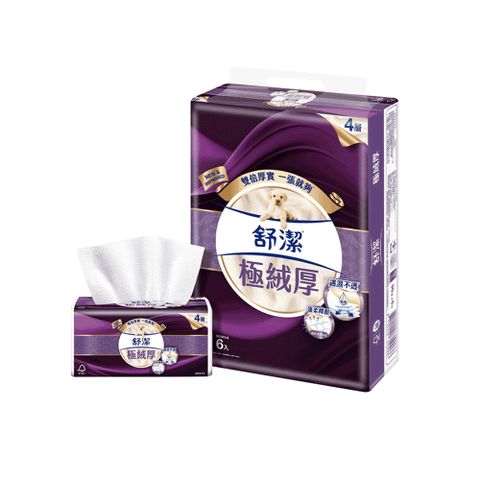 Kleenex 舒潔 極絨厚四層抽取式衛生紙 60抽*6包*2串