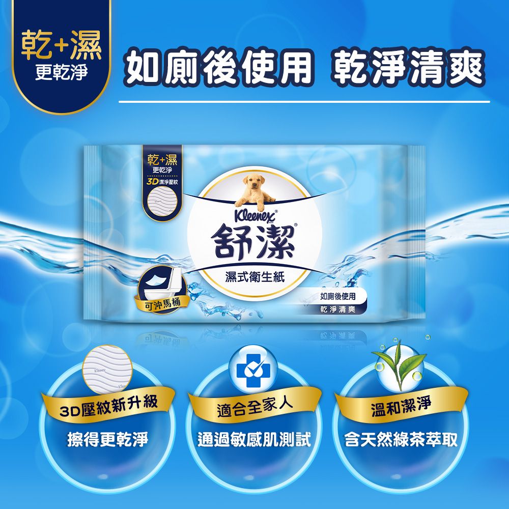 Kleenex 舒潔  濕式衛生紙 (40張x3包x12組/箱)