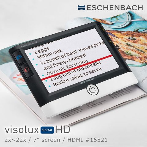 Eschenbach 宜視寶 【德國 】visolux DIGITAL HD 2x-22x 7吋高畫質HDMI可攜式擴視機 16521 (公司貨)