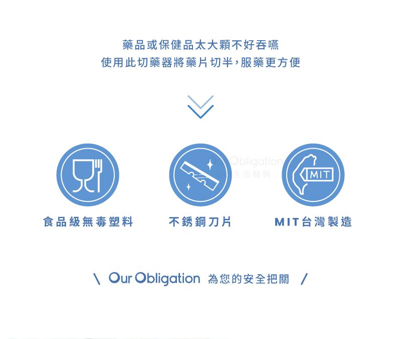 OO生活輔具 切藥片器(藥片分割器 藥錠切半 分藥器)