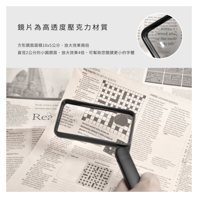 OO生活輔具 攜帶型放大鏡 可折式四角放大鏡
