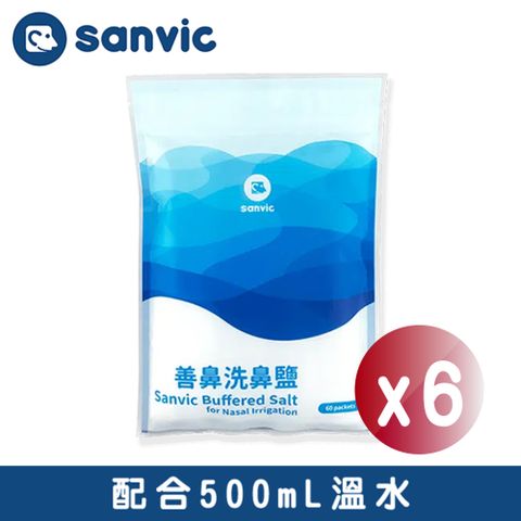 善鼻 洗鼻鹽 6袋(共360小包，每小包4.5g，每小包適用500ml溫水) 洗鼻器專用