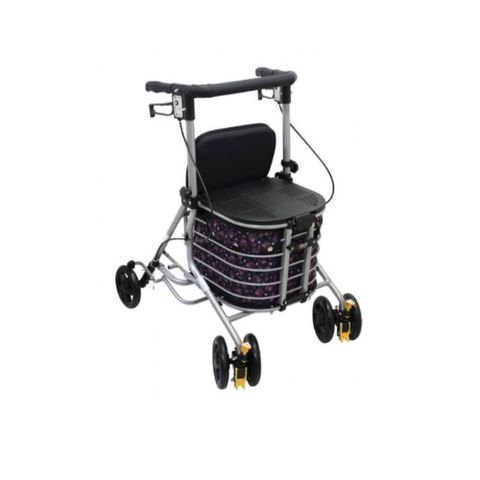 日本 SHIMA SYMPHONY BASKET FLORAL DOUBLE SEAT 多功能購物散步車 雙座位