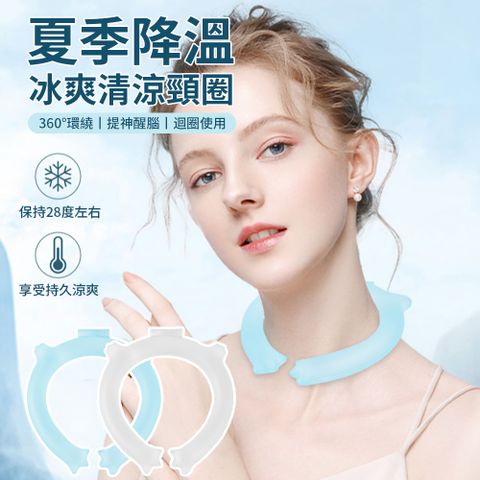 Lew 夏季保冷掛脖冰涼頸圈 戶外降溫清涼項圈 運動隨身掛脖冰圈 可重複使用 冰涼圈 冰敷圈 冰涼脖頸圈