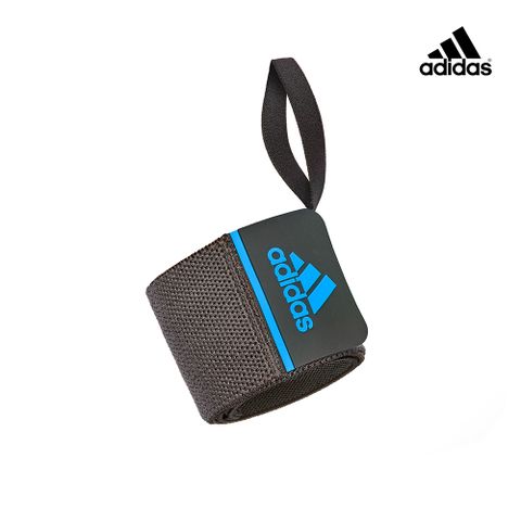 Adidas-彈力纏繞式訓練護腕(藍)